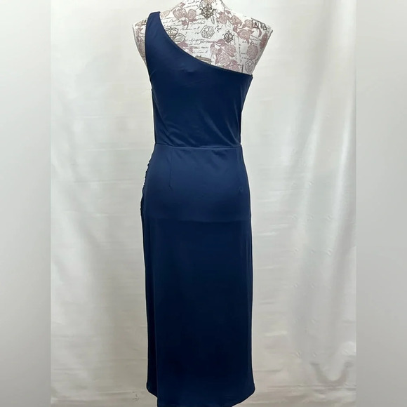 SOCIALITE Navy blue one shoulder‎ mini dress size M. - Picture 8 of 15